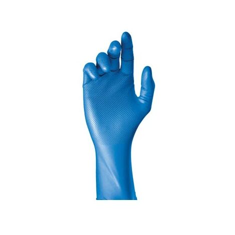 50 pz. GUANTI 100% nitrile GRIPPAZ super robusti e durevoli MISURA XL