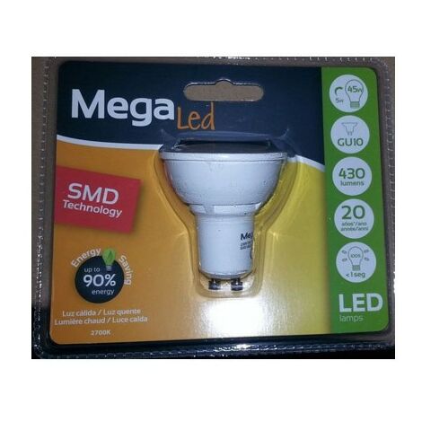 LED DICROICO SMD LUCE CALDA GU10 5W - GIG10GU-50W