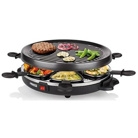 Griglia Raclette Gourmet 800W Piastra Grill Manico Termico