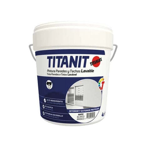 Pintura para paredes y techos lavable it blanco mate interior y exteriores protegidos 15 l 029190015