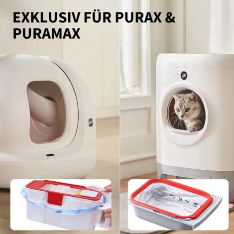 PETKIT Katzentoilettenbeutel mit Zugbändern, Beutel für Katzentoilette für Pura MAX und Pura X,Kratzfest für Haustier Katze Hunde Hundekot Katzenstreu 5 Rollen20 (100 Stück)