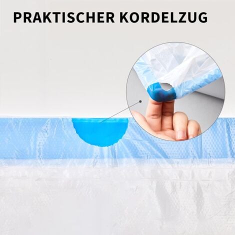 PETKIT Katzentoilettenbeutel mit Zugbändern, Beutel für Katzentoilette für Pura MAX und Pura X,Kratzfest für Haustier Katze Hunde Hundekot Katzenstreu 5 Rollen20 (100 Stück)