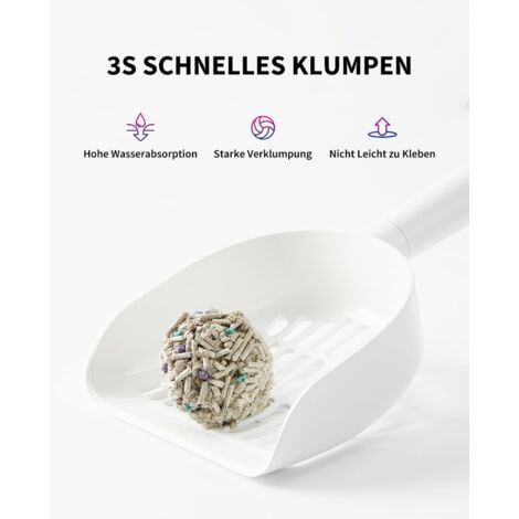 PETKIT 5 in 1 Gemischtes Katzenstreu, Spülbar, Geruchsfrei, Aktivkohle, Extrem Saugfähig und Schnell Trocknend Tofu-Katzenstreu(Vier Taschen)