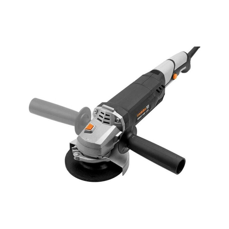 Meister Meuleuse D'angle 1100 W MWS1100-125 - Diamètre Du Disque : 125 Mm - Blocage De Broche - Capot De Protection Réglable Sans Outil - Avec Poignée Supplémentaire/meuleuse à Tronçonner Pour
