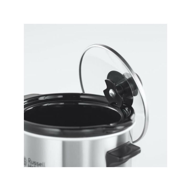 Couvercle En Verre Ovale Pour Mijoteuse Russell Hobbs - 330 X 250 Mm | Poignée Bouton, Compatible Remplacement