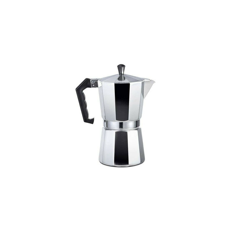 Cafetière italienne Fagor Cafetière Expresso Italienne en Aluminium, 12 Tasses de Café, Vitrocérame, Gaz,, Tiramisú, , Noir