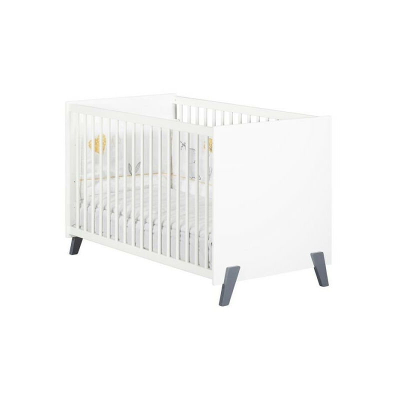 Lit à barreaux First blanc (60 x 120 cm) : Baby Price