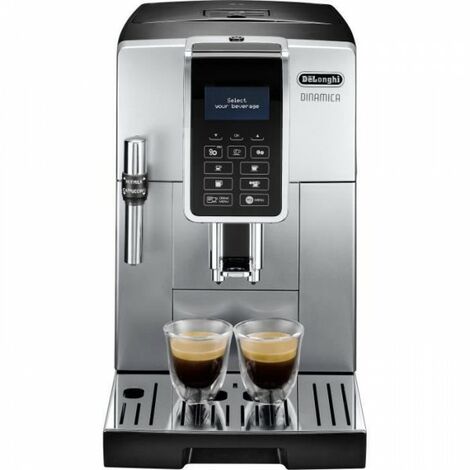 Machine a Cafe  expresso automatique avec broyeur - DELONGHI - DINAMICA ECAM 350.35.SB - Ecran 4 recettes - Silver