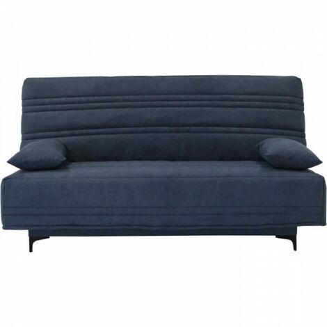 Banquette clic clac 3 places - Tissu bleu - L199 x P96 x 103 cm - KRISTEN - Style contemporain (1/5)