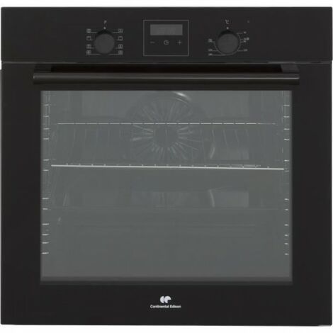 Four encastrable nettoyage catalyse - chaleur pulsée CONTINENTAL EDISON F80CBP Noir programmateur digital - 59,5 x 59,5 x 56,6