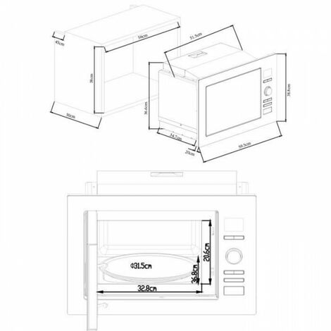 Four micro-ondes encastrable H.38 cm 25L BOSCH - Cuisine