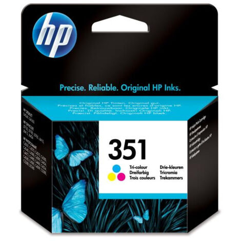 HP 351 Cartouche d'encre trois couleurs authentique (CB337EE) pour HP Photosmart C4380/C4472/C4580/C5280 (1/5)