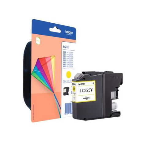 Cartouche d'encre jaune Brother LC223Y pour DCP-J4120DW, MFC-J4420DW, MFC-J5320DW, MFC-J4620DW, MFC-J5620DW, MFC-J5720DW (1/2)