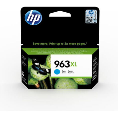 HP 963 XL Cartouche d'encre cyan grande capacité authentique (3JA27AE) pour HP OfficeJet Pro 9010 / 9020 series (1/5)