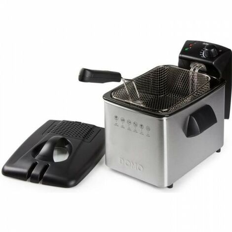Friteuse Electrique  - DOMO - 4L - 3000W - Température variable - Puissance électrique - Contenance (1/3)