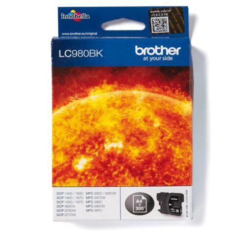Brother LC980BK Cartouche d'encre Noir (1/3)