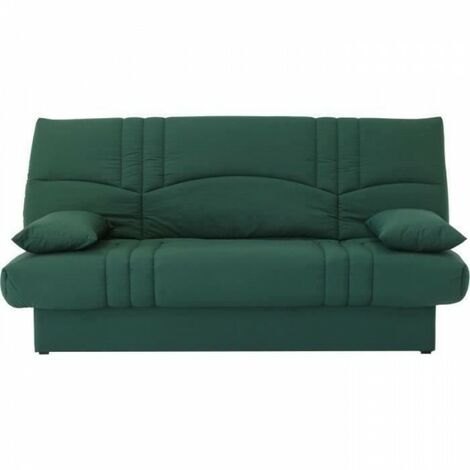Banquette clic clac 3 places - tissu Vert foret - Style contemporain - L 190 x P 92 cm - DREAM (1/5)