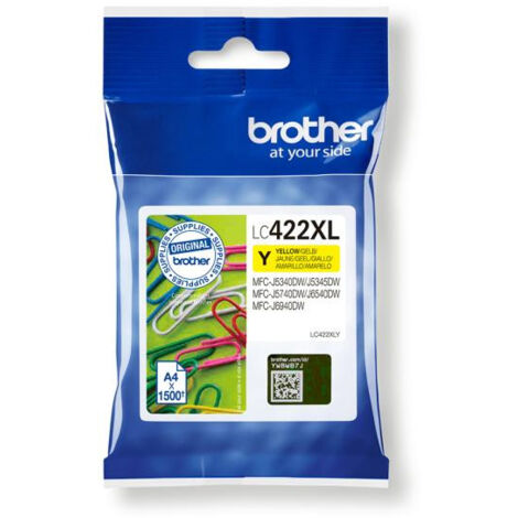 Cartouche LC422XLY - BROTHER - Jaune - 1500p - Pour Business Smart MFC-J5340DW, MFC-J5345DW, MFC-J5740DW, MFC-J6540DW et (1/5)