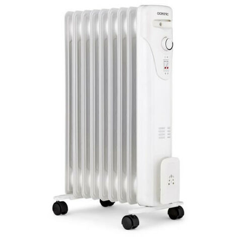 Radiateur bain d'huile électrique - 2000 Watts - OCEANIC - 3 puissances - 9 éléments - Mobile - Blanc