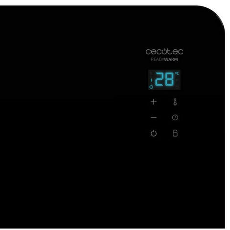 Chauffage à Convection Electrique Cecotec Ready Warm 6670 Crystal Connection 1000W WIFI Noir 1000 W (1/2)