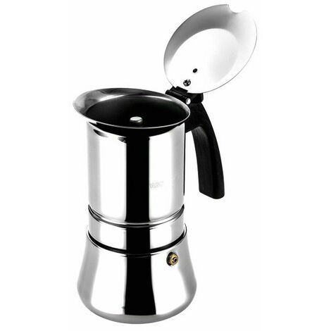 Cafetière Italienne Moka 4 Tasses - Acier Inoxydable 200 Ml - Pour Gaz, Induction, Électrique