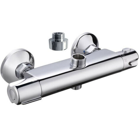 Robinet thermostatique douche Breva de ROUSSEAU - Laiton - Sécurité anti-brûlure - Inverseur intégré (1/4)