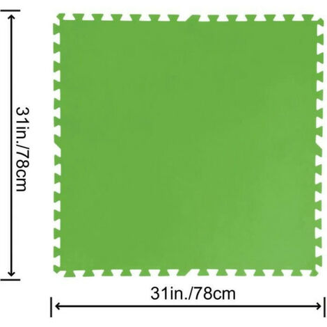 Tapis De Sol De Gym Sport Avec 20 Dalles De Protection En Mousse 30cm X 30 Cm Noir 88076161