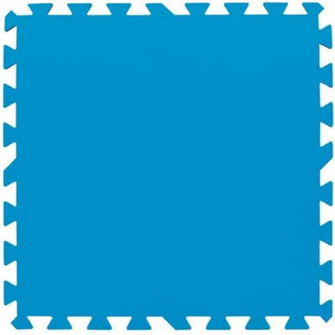 Bestway – Lot de 9 tapis de protection 50 x 50 cm – Épaisseur 3 mm – Polyéthylène bleu – Pour sols de piscine et spa extérieurs