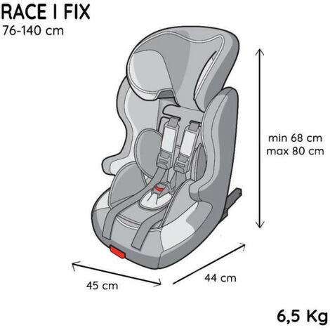 Nania – Siège auto Rehausseur fixations isofix START I FIX 106-140 cm R129  i-Size – Pour