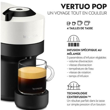 Machine A Cafe Cafetiere A Dosette Ou Capsule Krups Nespresso Vertuo Pop Blanche Yy Fd