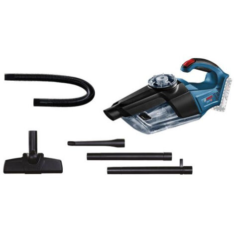Bosch – Aspirateur à main sans fil 18V – Autonomie 7 min/Ah – Dépression 60 mbar – Débit 10 l/s – Bac de collecte facile à vider