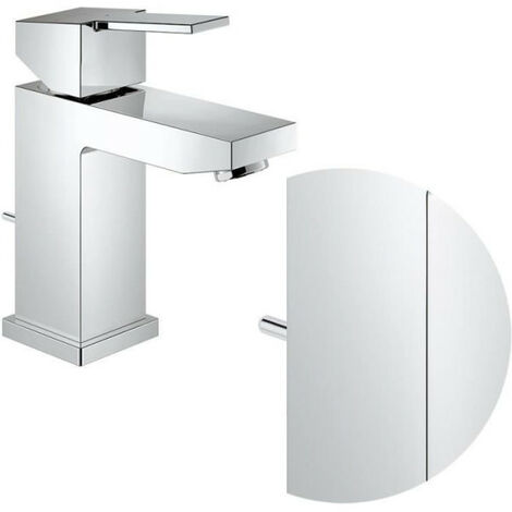 Robinet Lavabo GROHE Start Flow Chromé - Mitigeur Monocommande Avec Tirette - Économie D'Eau 5.7L/min