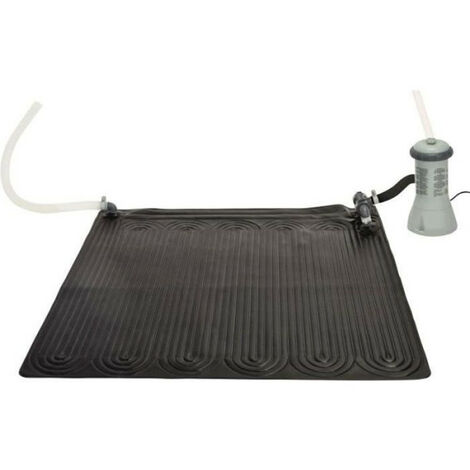 Intex – Tapis solaire chauffant pour piscine 1,2x1,2 m – Capteur noir en PVC – Augmente la température de l'eau de 3 à 5°C – Connexion 32 mm