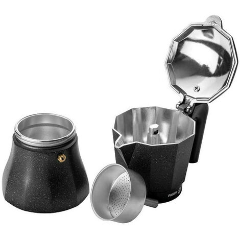 Cafetière italienne quttin 9 tasses aluminium (6 pièces