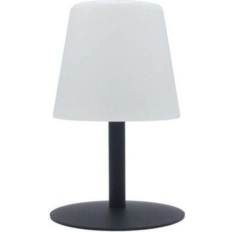 Lampe de table LED sans fil Standy Mini Rock - Lumisky - H 25 cm - Gris et blanc (1/5)