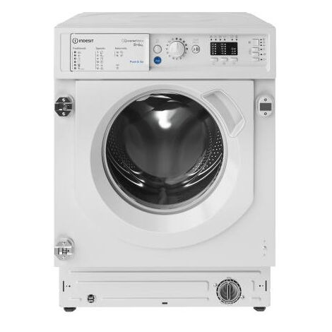 Lave-linge séchant encastrable - INDESIT - BIWDIL861485EU - 8 a 6kg - Induction - 65 cm - 1400 trs/min - Blanc (1/5)