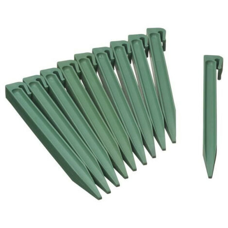 Ancres pour bordure en polyéthylene recyclé - NATURE - H26,7 x 1,9 x 1,8 cm - Vert (1/5)