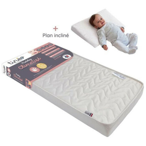 Matelas Climatisé TINEO 60x120 cm - Epaisseur 10 cm - Livre avec un plan incliné 15°