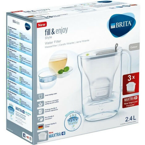 BRITA FRANCE Carafe Style grise 1 cartouche MAXTRA PRO