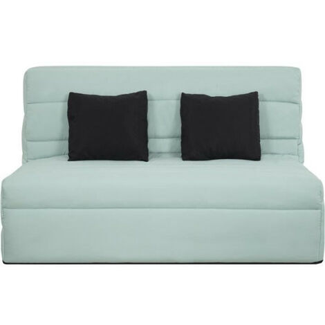 Dunlopillo – Banquette BZ 2 places vert Pearl – Dimensions 188 x 138 cm – Mousse HD 28 kg/m3 – Antiacarien et antibactérien (1/5)