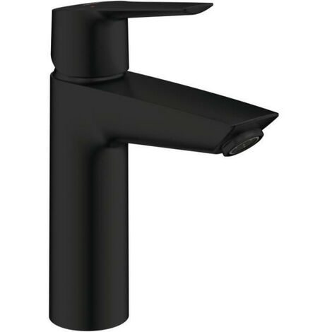Mitigeur lavabo monocommande GROHE Start - Noir mat - Taille M - Bec moyen - Economie d'eau (1/3)