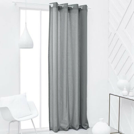 Rideau a oeillets - TODAY - 140x240cm - 100% Coton - Acier (1/3)