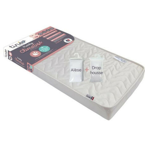 Matelas Climatisé TINEO 70x140 cm - Epaisseur 10 cm - Avec drap housse et alese