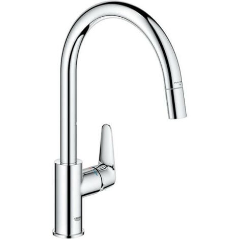 GROHE Robinet de cuisine évier Wave Cosmopolitan, robinet mousseur