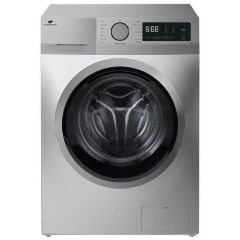 Continental Edison – Lave-linge hublot 12 kg – Classe A – 1400 trs/min – Moteur induction – Silver – Fonction vapeur (1/5)