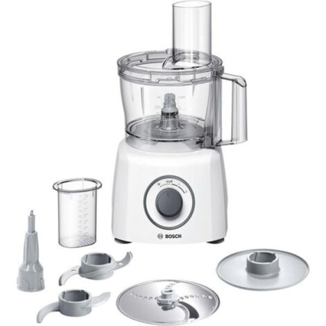 Bosch – Robot multifonction 800 W – Capacité 2,3 L – 2 vitesses + Touche pulse – Couteau inox – Stabilité avec 4 pieds ventouses - MCM3100W