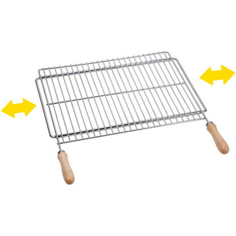Sauvic 02820 Grille de Barbecue Universelle Inoxydable 70/80 x 40 cm