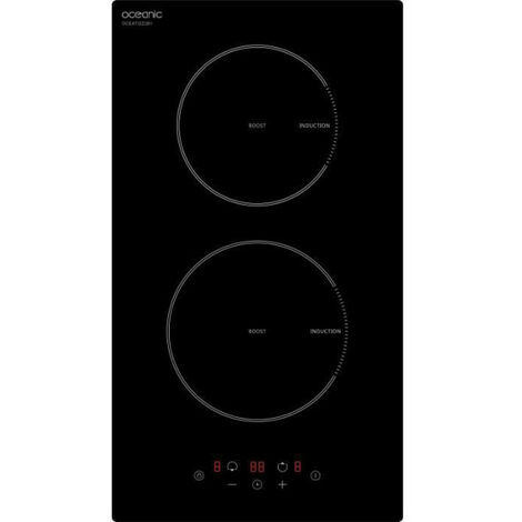 OCEANIC Domino induction noir encastrable - 3500W - 2 Boosters