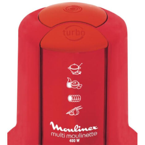 Hachoir Electrique MOULINEX Multimoulinette Mini hachoir électrique, 500 ml, 6 lames acier inoxydable, 2 vitesses, Mixeur, Fabriqué en France AT7