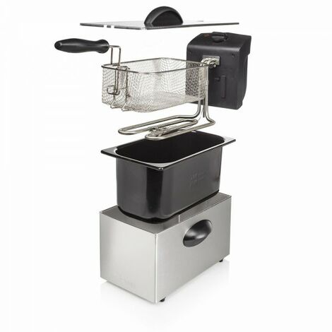 Friteuse Tristar FR-6878 - 2,5L, 1600W, Température Réglable 190°C, Poignée Pliable - Friture Facile Et Safe